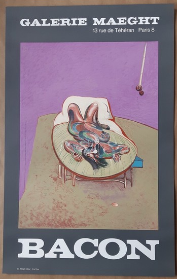 Francis Bacon, after: Galerie Maeght, Paris, BACON. Exhibition poster. Lithographic print in colours. Sheet size 71×45 cm. Unframed.