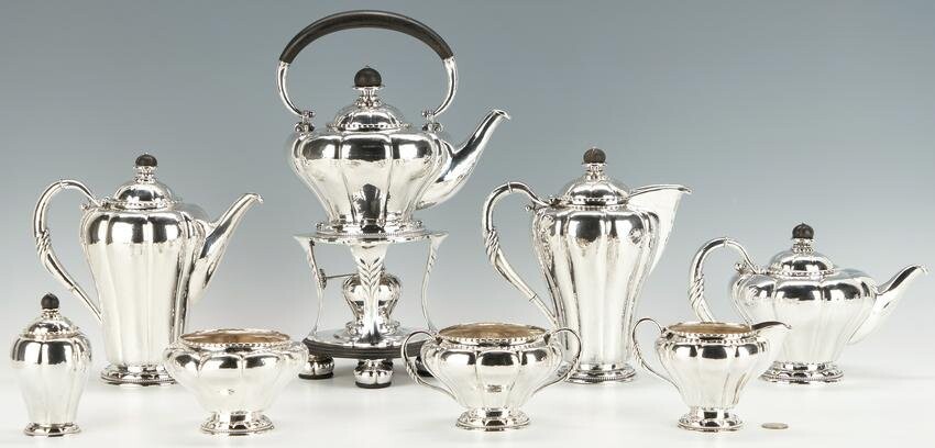 Georg Jensen "No. 3" Sterling Silver Coffee and Tea Set
