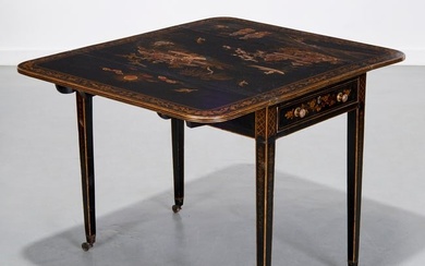 George III black japanned pembroke table