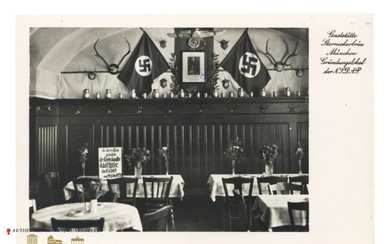German Anti-Semitic Postcard of the NSDAP Central Office in Munich...