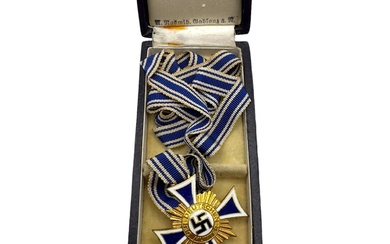 German WWII Mother Cross in Gold with Box