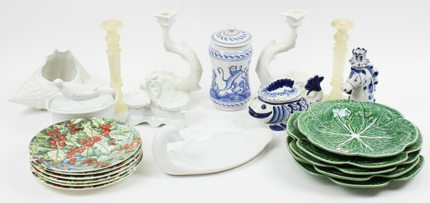 Group of European Porcelain and Ceramics