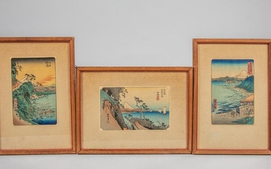 Group of Japanese Wood Block Painting