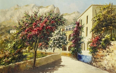 Guido Odierna, Italian 1913-1991 - Mediterranean scene; oil on canvas, signed lower right 'Guido Odierna', 49.7 x 69.9 cm (ARR)