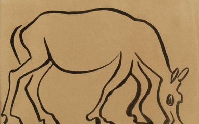 Henri Gaudier-Brzeska (1891-1915) An Old Horse pen and ink 14...