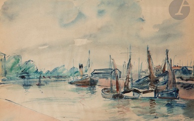 Henri HAYDEN (1883-1970) Le Port, 1933 Aquarelle. Signée,... - Lot 190 - Ader