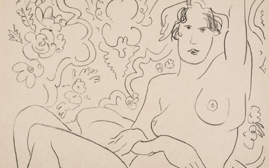 Henri Matisse (1869-1954) Nu assis, bras gauche sur la tête (Duthuit 473)