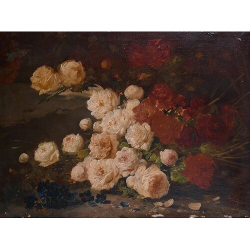 Henry Schouten (1857/64-1927) Belgian. Still Life of Flowers...