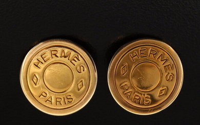 Hermès "Clou de Selle" Button Earrings