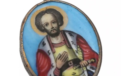 Icon of Saint Alexander Nevsky. Russia 1920