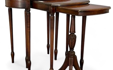 Imperial Duncan Phyfe Style Mahogany Nesting Tables
