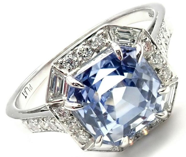 Ivanka Trump Platinum Diamond Sapphire Engagement Ring