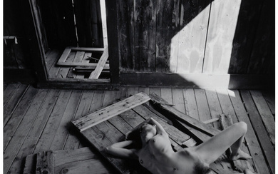 James Newberry (20th Century), Nude in Barn (circa 1973)