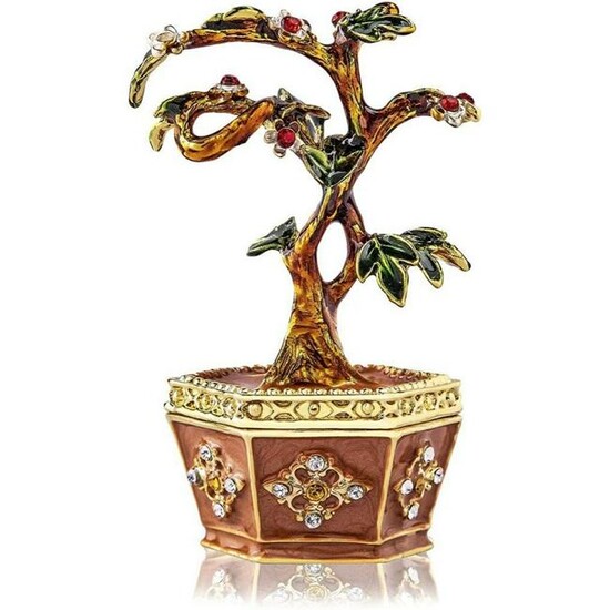Jeweled Bonsai Tree Trinket Box