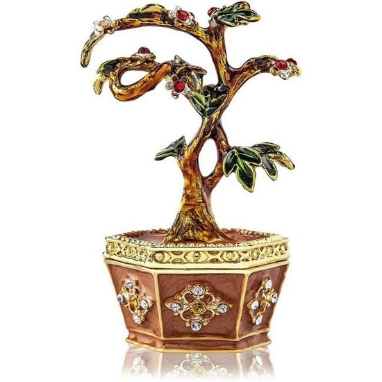 Jeweled Bonsai Tree Trinket Box