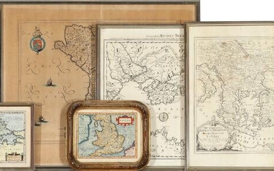 SOLD. Johan Blaeu, and others, 17th-18th century: A collection of six maps. (6). – Bruun Rasmussen Auctioneers of Fine Art