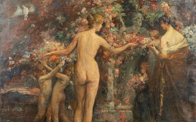Julien VAN DE VEEGAETE (1886-1960) 'Flower offering' a