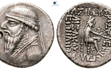 Kings of Parthia. Rhagae. Mithradates II 123-88 BC. Drachm AR19...