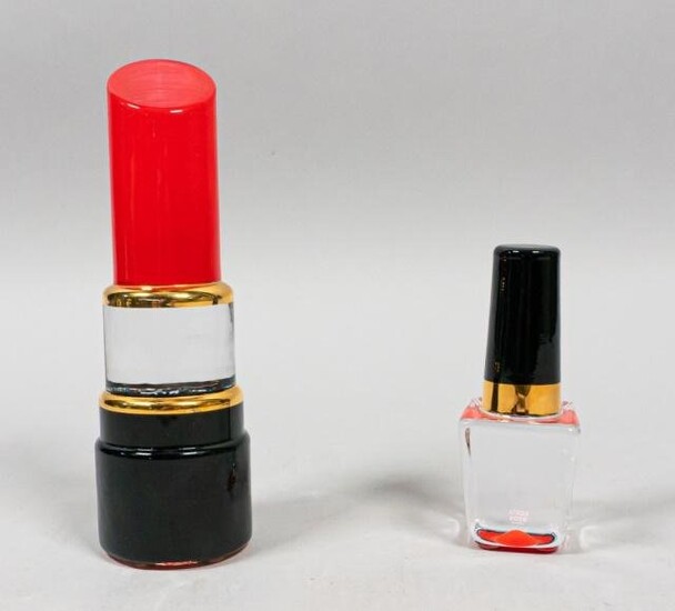 Kosta Boda Art Glass Lipstick and Nail Polish