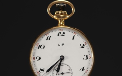LIP - Pocket watch in 18k gold, total weight 70.6...