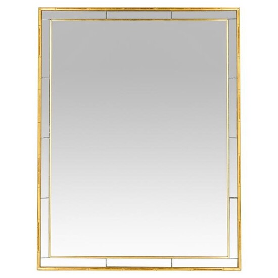 La Barge Hollywood Regency Wall Mirror With Gilt Wooden