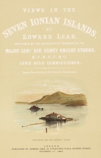 Lear | Views in the Seven Ionian Islands, 1863