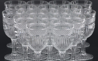 Libbey "Radiant" Clear Pressed Glass Wine Glasses