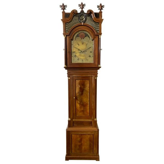 Longcase Clock with Carillon and Moon Phase, c. 1800