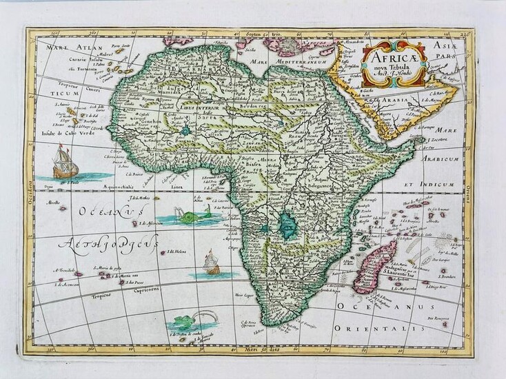 Lot of four maps on Africa.