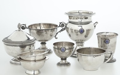 Lotto di coppe in argento. Varie manifatture italiane del XX secolo
