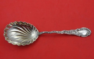 Louis XV by Durgin Sterling Silver Berry Spoon Gold Washed Swirl Bowl 9"