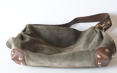 MICHAEL KORS. Handbag, leather/textile/metal, contemporary.