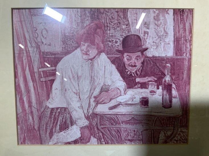 At the Cafe La Mie Toulouse Lautrec Lithograph