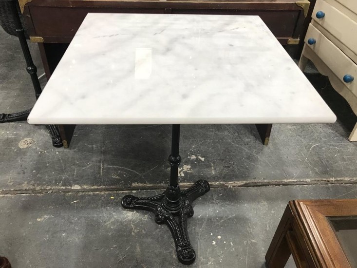 Marble Top Table with Paris Base