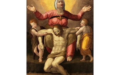 Marcello Venusti, um 1515 Como – 1579 Rom, PIETÀ MIT ZWEI ENGELN