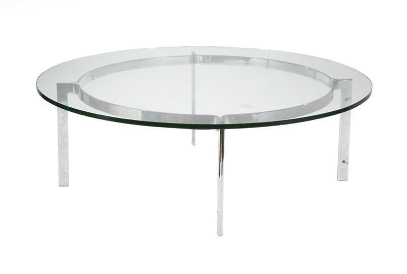 Mid-Century Modern Chrome and Glass Table