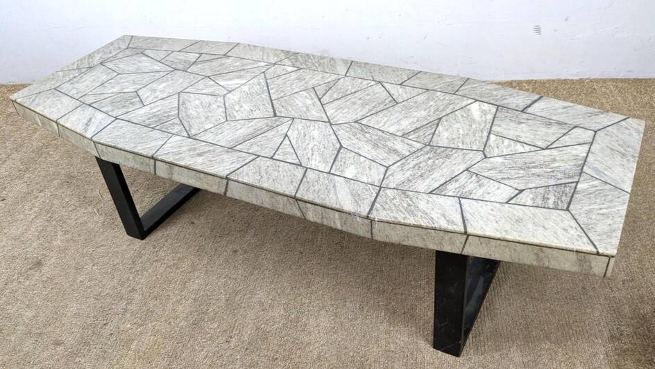 Mid Century Modern Mosaic Stone Coffee Table.