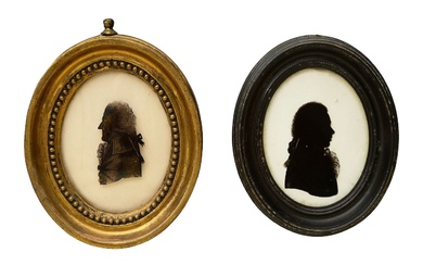 Mrs Isabella Beetham, British. (c.1753-1825) Two silhouette portraits (2)