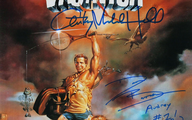 "National Lampoon's Vacation" 12x18 Photo Signed By (4) with Chevy Chase, Beverly D'Angelo, Anthony Michael Hall & Dana Barron Inscribed "Audrey #1" (Beckett)