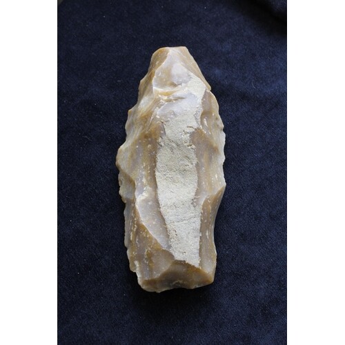 Neolithic- Huge French flint core of amber coloured flint a ...