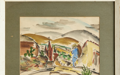 Nicolas de Stael (attrib.), watercolor/paper, 1950