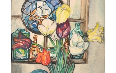 Nina Winder Reid (1891-1975) British. Still Life of Flowers ...