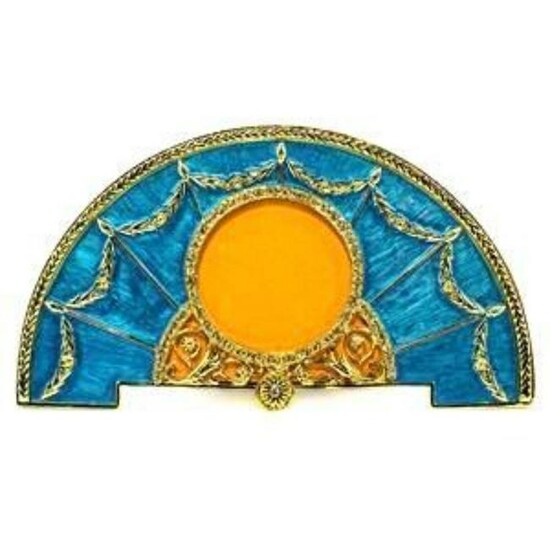 Nourveau-style Semicircular Faberge-Inspired Guilloche