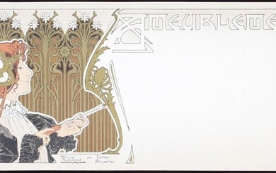 Original Vintage 1890s Privat Livemont Art Nouveau Card
