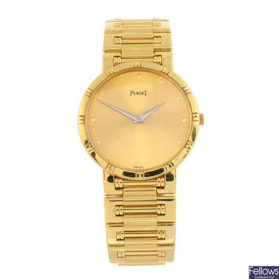 PIAGET - an 18ct yellow gold Dancer bracelet watch, 31mm.