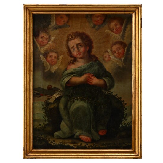 PORTUGUESE SCHOOL (18TH CENTURY), CHILD JESUS WITH ATTRIBUTES OF THE PASSION