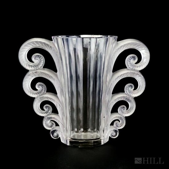 R. Lalique France Beauvais Crystal Art Glass Vase