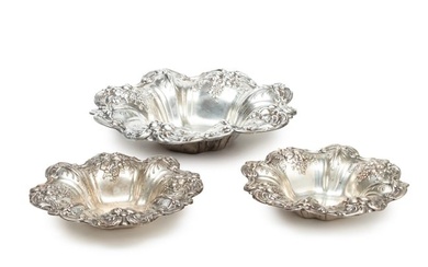 Reed And Barton (American, Est. 1831) 'Francis I' Sterling Silver Bowls, Dia. 11.5" 39t oz 3 pcs