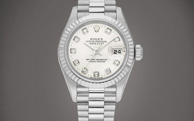 Rolex DateJust, Reference 79179 | A white gold and diamond-set wristwatch with date and bracelet, Circa 1999 | 勞力士 | DateJust 型號79179 | 白金鑲鑽石鏈帶腕錶，備日期顯示，約1999年製