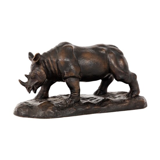 SCULTURA in bronzo fusione a cera persa "Rinoceronte"